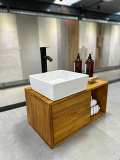 VANITORY MUEBLE COLGANTE CITRUS ROBLE CON PUERTA 60X30X35 - Murr Tienda Online