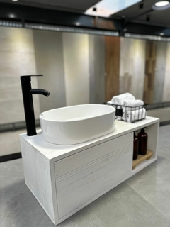 VANITORY MUEBLE COLGANTE CITRUS BLANCO VINTAGE CON PUERTA 80X30X35 - tienda online