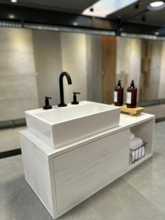 VANITORY MUEBLE COLGANTE CITRUS BLANCO VINTAGE CON PUERTA 80X30X35 - Murr Tienda Online