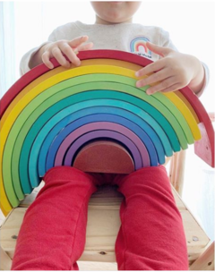 ARCOIRIS WALDORF ANCHO GIGANTE 12 PIEZAS - COLORES CLÁSICOS