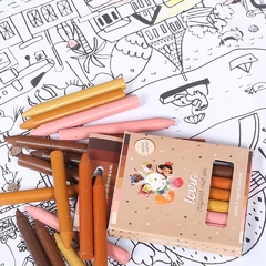 Lámina De Piso a Elección + Crayones Piel - Compañia Feliz