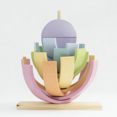 Arcoiris Ensartado 14 Piezas - Pastel - comprar online