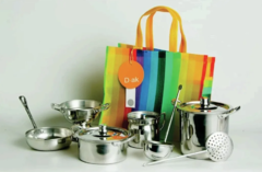 Set De Cocina De Aluminio Puro 8 Piezas En Bolsa
