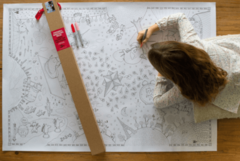 Lámina De Piso a Elección + Crayones Piel