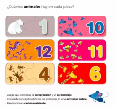 ROMPECABEZAS DUO - APRENDEMOS LOS NÚMEROS en internet