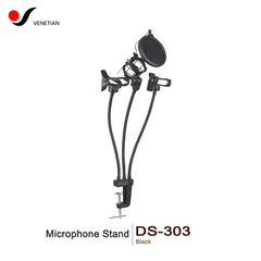 Soporte para Micrófono  2 Celulares con Antipop suspensión y Morza Venetian DS-303