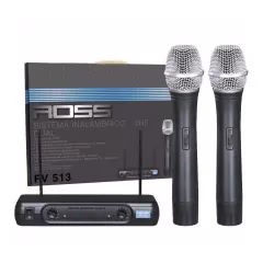 Microfono Inalambrico Ross Pa Fv- 513 Vhf Doble De Mano