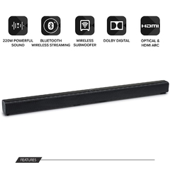 Barra de sonido para TV JBL Cinema SB160 con subwoofer inalámbrico , nueva en caja , garantía oficial. - Pro Audio Store Argentina