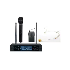 Microfono Inalambrico Uhf Doble De Mano Ross Mu-626 HS/HH ( MANO + VINCHA )
