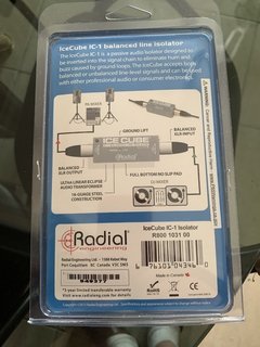 Radial Ice Cube IC-1 Hum & Buzz Eliminator, transformador 600-600 para eliminar ruidos de interconexión. Nueva , distribuidor oficial !! - comprar online