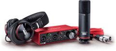 Kit Focusrite Scarlett 2i2 Studio , 3ra Gen , Grabación , micrófono , placa USB,  auriculares , cables , nueva en caja. Garantía - comprar online