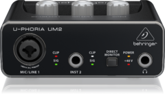 Interface o placa USB Behringer U-PHORIA UM2 , nueva en caja , garantía oficial .