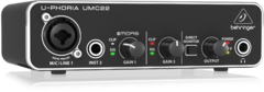 Interface o placa USB Behringer U-PHORIA UMC22 , nueva en caja , garantía oficial en internet