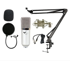 Kit de Micrófono para Streaming Podcast Grabación o Radio Venetian N3 silver
