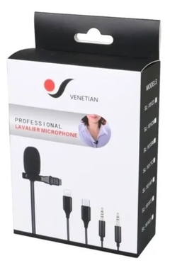 Micrófono corbatero Venetian SL101-Z3 , condensador lavalier para celulares , nuevo en caja . - comprar online