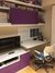 ESCRITORIO LINEA NET BLANCO & VIOLETA CON SECTOR PARA TV/LED