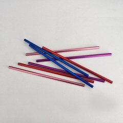 Pajitas Sorbete Eco Reutilizables Aluminio Anodizado X 10uds en internet