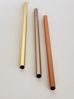 Pajitas Sorbete Eco Reutilizables Aluminio Anodizado X 10uds en internet