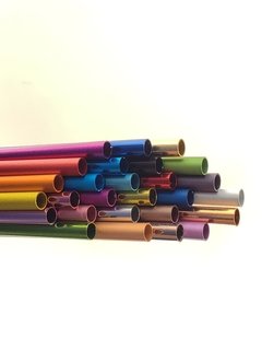 Pajitas Sorbete Eco Reutilizables Aluminio Anodizado X 10uds - comprar online