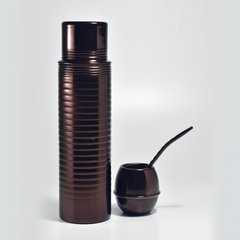 Imagen de Juego Termo Vintage de Litro+ Mate Eggy + Bombilla curva Larga