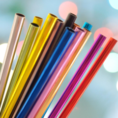 Pajitas Sorbete Eco Reutilizables Aluminio Anodizado X 10uds - tienda online