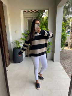 Sweater Bucle rayado - Anna Clothing 