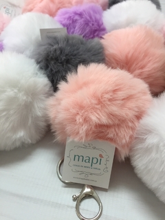 LLAVERO POMPÓN GRANDE LILA - comprar online