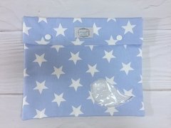 BOLSA ORGANIZADORA CELESTE CON ESTRELLAS BLANCAS - comprar online