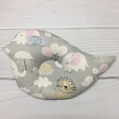 ALMOHADA CENTRO CONCAVO ANIMALES ROSA