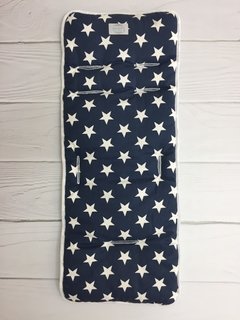 COLCHONCITO AZUL CON ESTRELLAS BLANCAS