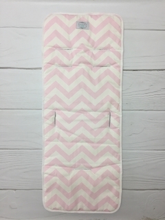 COLCHONCITO CHEVRON ROSA Y BLANCO