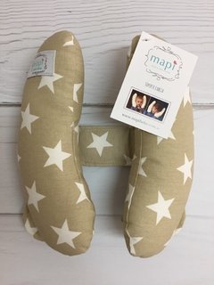 SOPORTE CABEZA BEIGE CON ESTRELLAS BLANCAS