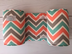 ANTIVUELCO CHEVRON CORAL, VERDE AGUA, GRIS Y BLANCO