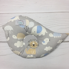 ALMOHADA CENTRO CONCAVO ANIMALES CELESTE