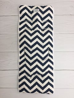 COLCHONCITO CHEVRON AZUL Y BLANCO