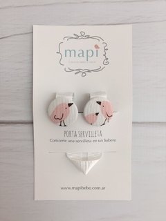 PORTA SERVILLETA PAJARITOS ROSAS