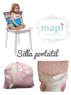 SILLA PORTÁTIL GRIS CON ELEFANTES BLANCOS en internet