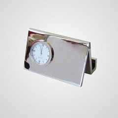 XT Reloj de Escritorio Metálico con Porta tarjetas