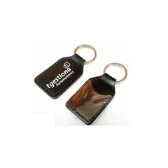 Llavero cuero c/logo y bolsillo en dorso
