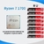 Processador de CPU AMD Ryzen 7 1700 R7 1700 3,0 GHz de oito núcleos e dezesseis threads 65W YD1700BBM88AE Soquete AM4