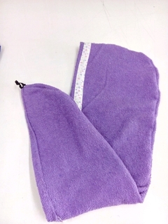 turbante para el cabello de toalla