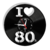 Relógio de Parede Arte no LP - I Love 80s
