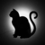 Luminária Led Arte no LP - Gato de Lado
