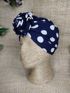 Turbante Gorro Flor Puntos 2