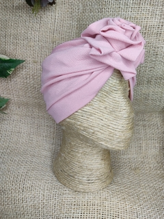 Turbante Gorro Flor palo de rosa