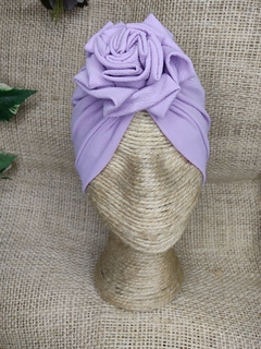 Turbante Gorro Flor Morado 1 - comprar online