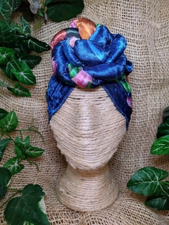 Turbante Terciopelo flor