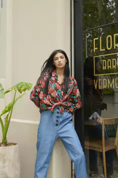 Camisa Pamplona Flores - LILAGRACE
