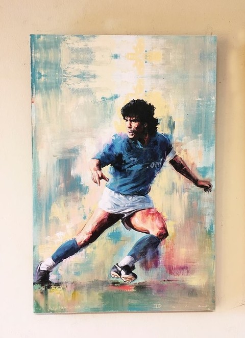 Cuadro Maradona en Napoli - comprar online