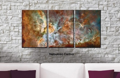 Cuadros - Tríptico Imagen del Espacio 3 Nebulosa Carina - comprar online
